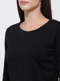 De Moza Ladies Crop Top Black