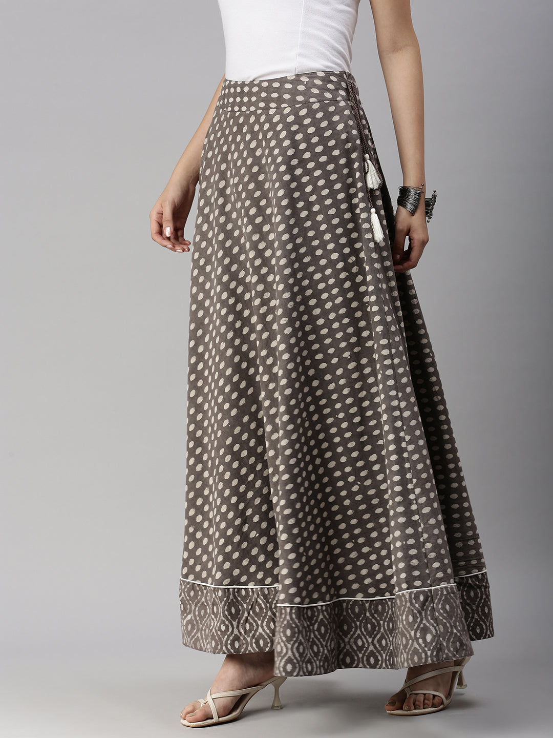 Women's Printed Skirt Grey