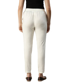 De Moza Women's Straight Pant Offwhite