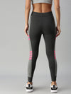 De Moza Ladies Ankle Length Leggings Solid Cotton Grey Melange - De Moza