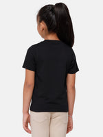 Kids - Girls Printed Top Black