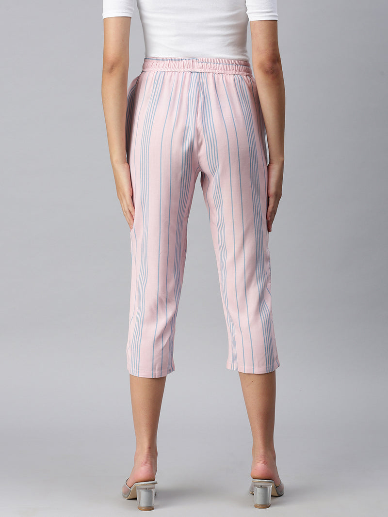 De Moza Ladies Printed Pyjama Pant Calcite Blue