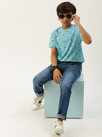 Pack of 2 Pipin Boys Printed T-shirts Light Blue&Light Green