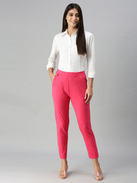 De Moza Women's Cigarette Pant Coral