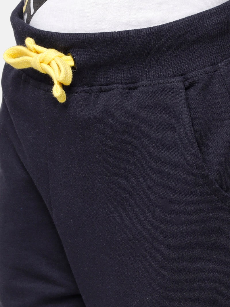Kids - Boys Printed Jogger Dark Navy Blue