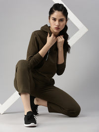 De Moza Ladies Sweatshirt Olive Green