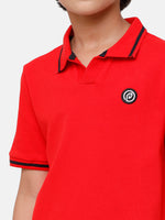 Kids - Boys Printed Half Sleeve T-Shirt High Risk Red
