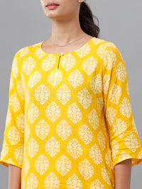 De Moza Ladies Printed Pyjama Set Yellow