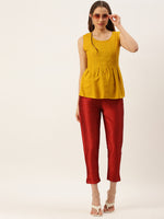 De Moza Women’s Cigarette Pant Maroon