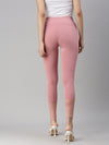 De Moza Womens Printed Ankle Leggings Dusty Pink