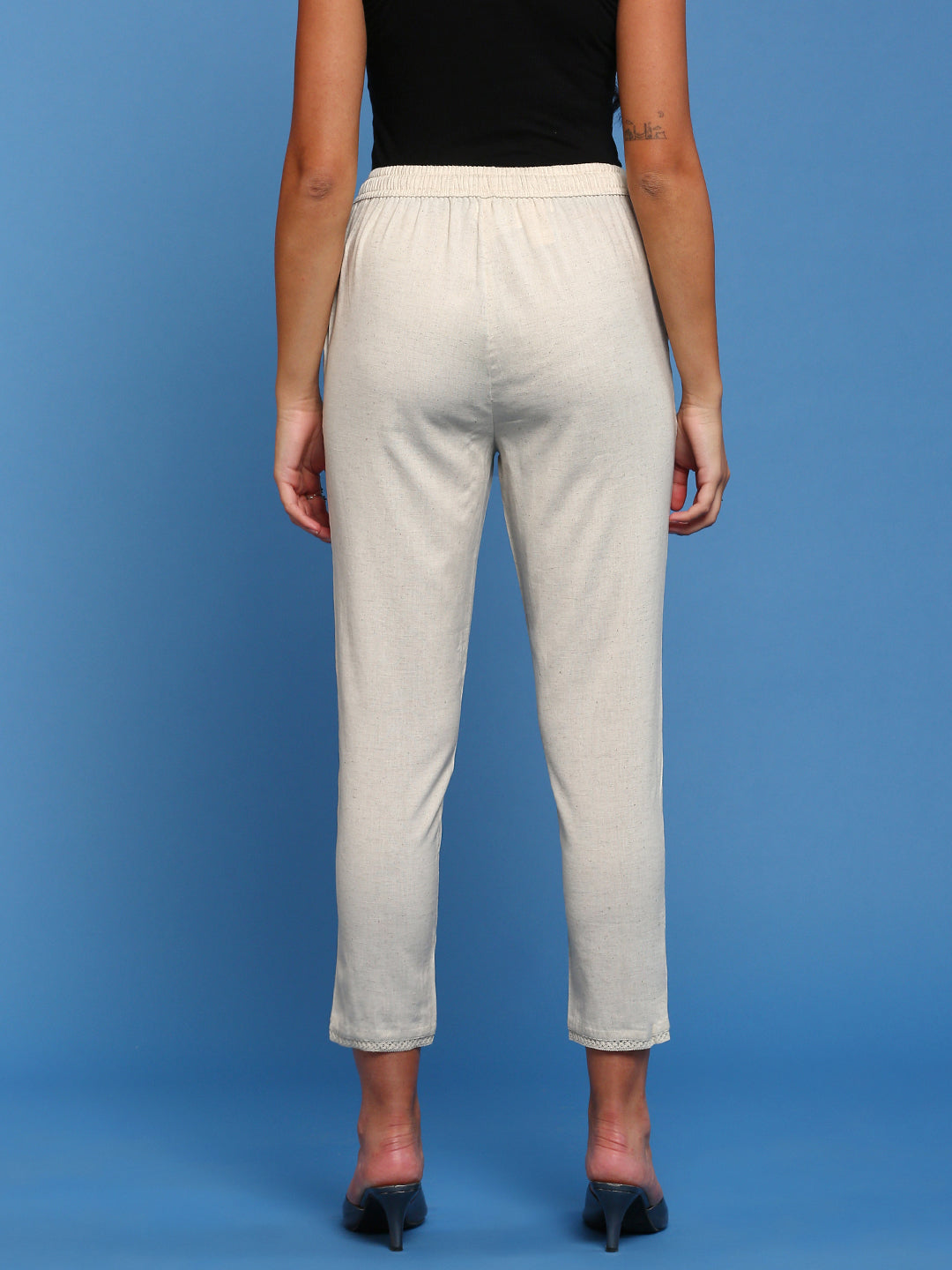 De Moza Women's Cigarette Pant Natural