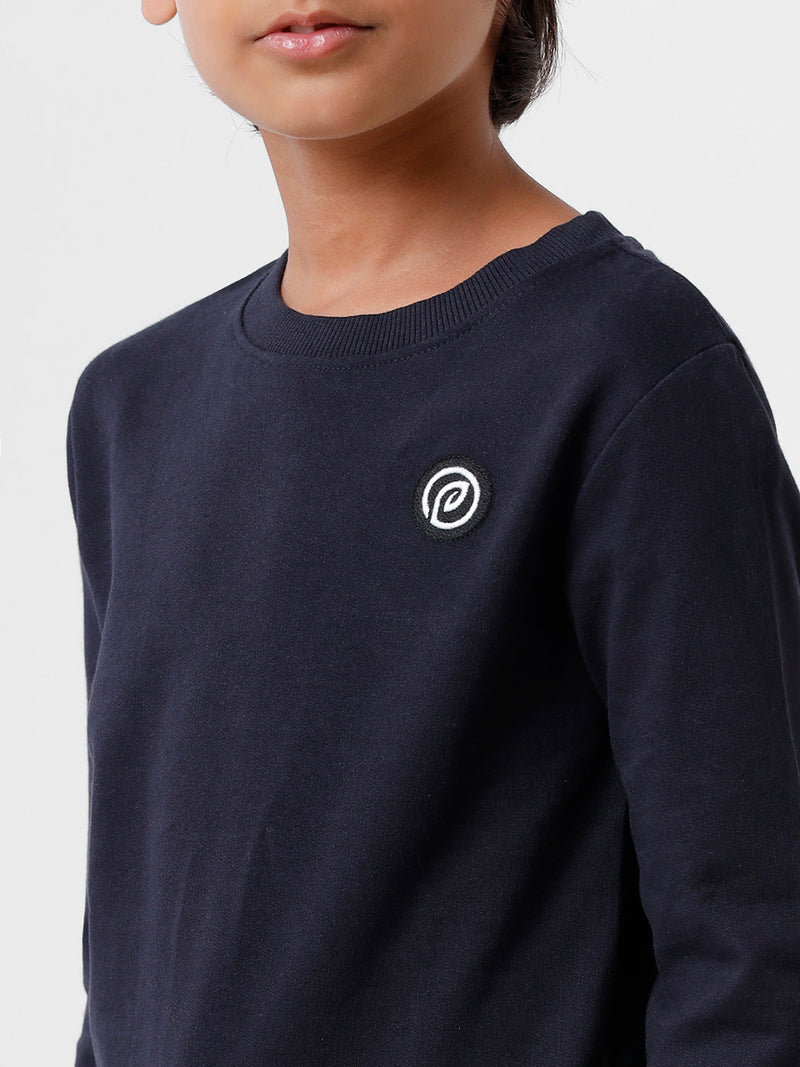 Kids - Boys Printed Sweatshirt Dark Navy Blue