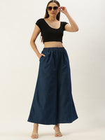 De Moza Ladies Palazzo Enzyme Blue
