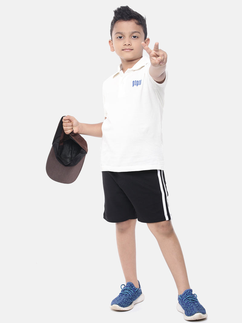 PIPIN Kids - Boys Shorts Solid Cotton Black - De Moza (6682127990847)
