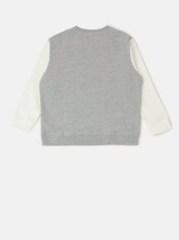 PIPIN Girls Printed Sweatshirt Grey Melange