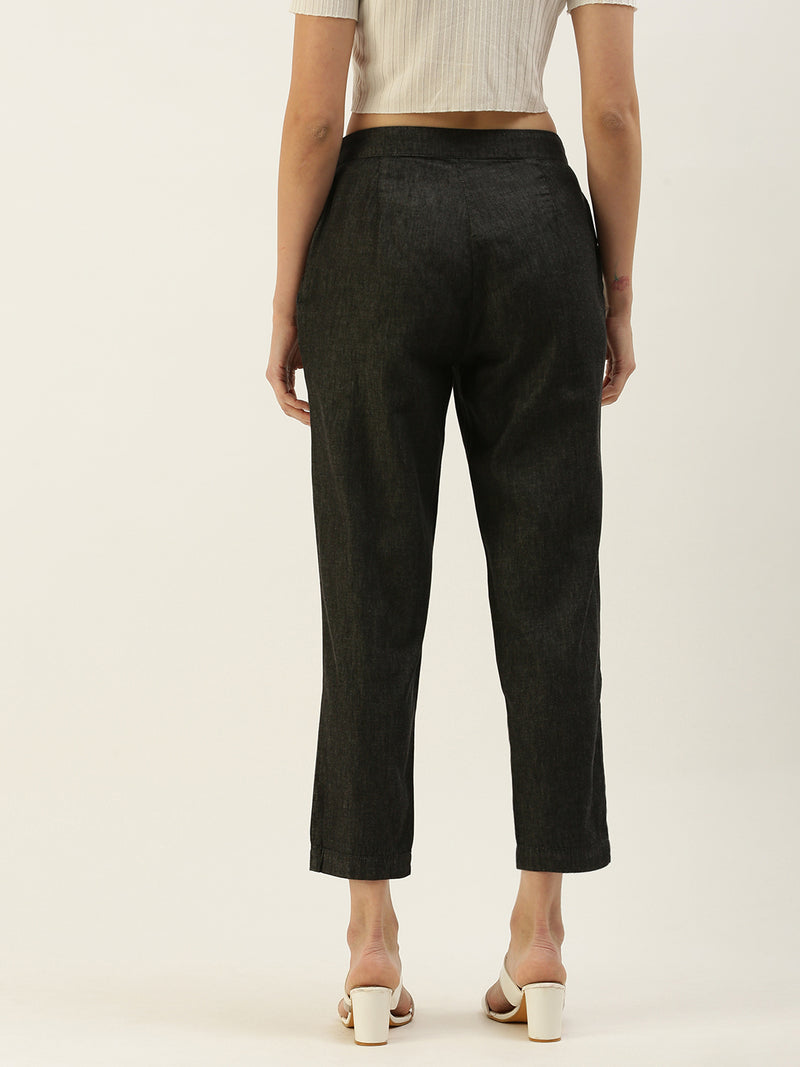 De Moza Ladies Straight Pant Black