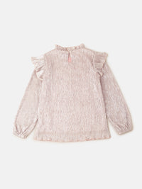 PIPIN Girls Full Sleeve Top Printed Polyester Light Pink - De Moza