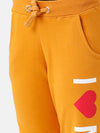 Kids - Girls Printed Jogger Dark Mustard
