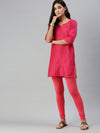 De Moza Ladies Churidar Leggings Solid Cotton Coral - De Moza