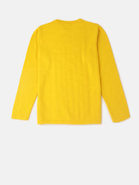 PIPIN Girls Sweater Sweat Shirt Solid Cotton Yellow - De Moza
