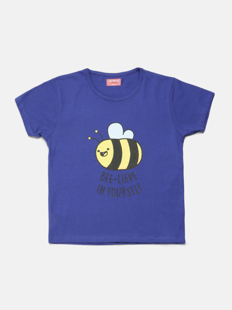 Kids – Girls Printed Pyjama Set Bluing