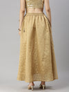 De Moza Womens Printed Skirt Gold