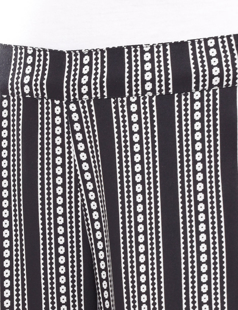 De Moza Women’s Printed Palazzo Black
