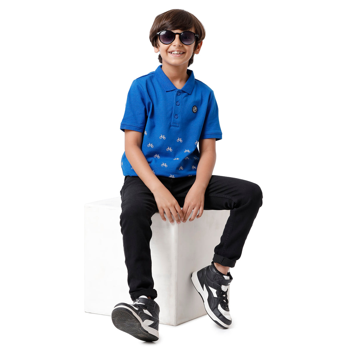 Pack of 2 Pipin Boys T-shirt Princess Blue & Dark Mustard