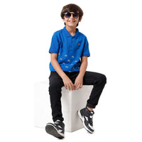 Pack of 2 Pipin Boys T-shirt Princess Blue & Dark Mustard