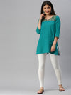 De Moza Women's Premium Ankle Length Leggings Solid Cotton Offwhite - De Moza (6679539908671)