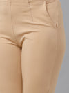 De Moza Womens Cigarette Pant Solid Cotton Skin - De Moza