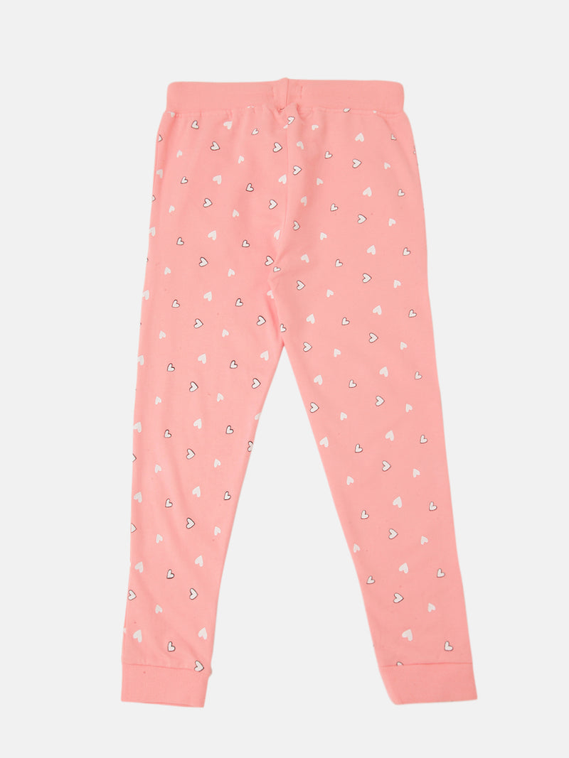 PIPIN Girls Printed Jogger Pink