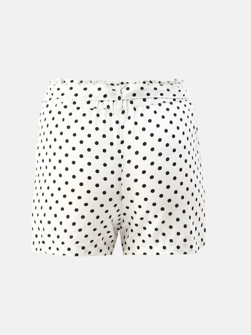 Kids - Girls Printed Shorts White