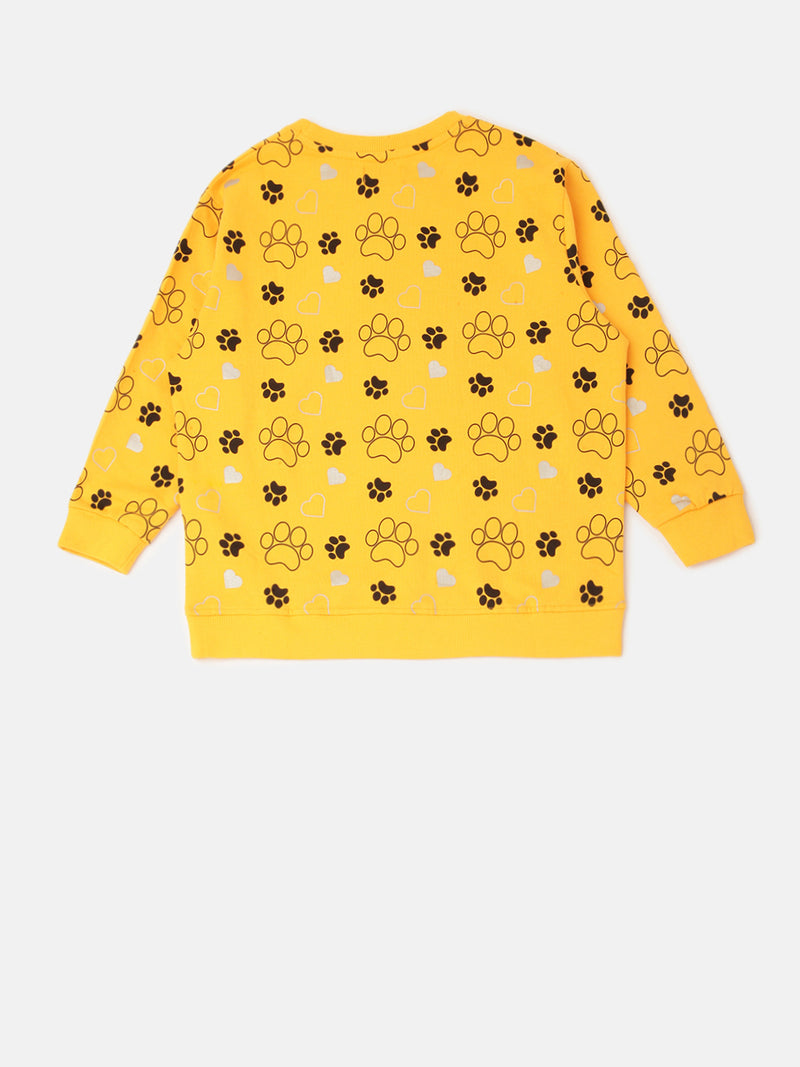 PIPIN Girls Printed Sweatshirt Citrus