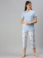 De Moza Ladies Printed Pyjama Set Wind Surfer