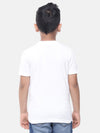 PIPIN Kids - Boys Half Sleeve - Basic crew neck Printed T-Shirt Cotton White - De Moza (6682127401023)