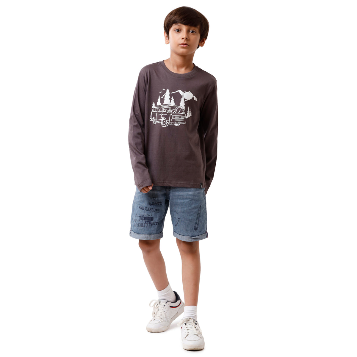 Pack of 2 Pipin Boys T-shirt Dark Navy Blue & Dark Grey