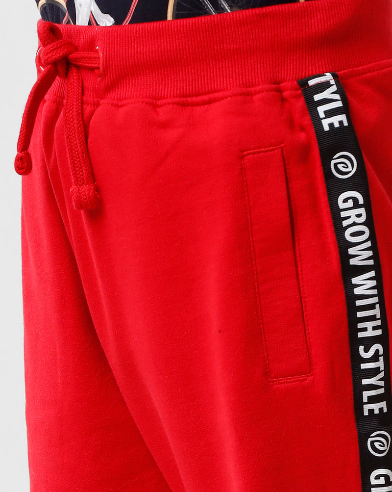 PIPIN Kids - Boys Jogger Solid Cotton Raising Red - De Moza