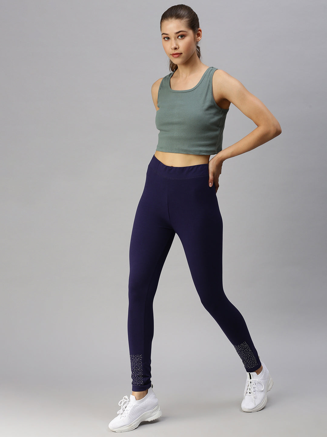 De Moza Ladies Active Wear Leggings Navy Blue