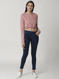 De Moza Ladies Dusty Pink full sleeve Sweat Shirt - De Moza (4334472298559)