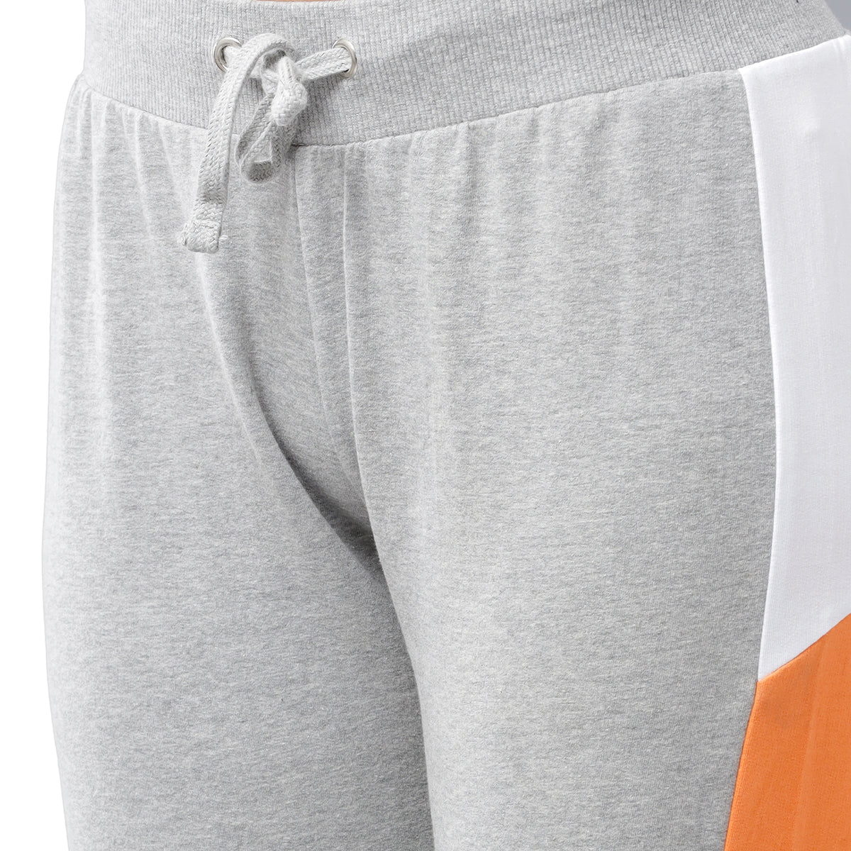 De Moza Women's Co-Ords Sets (Top&Bottom) Grey Melange & White - De Moza