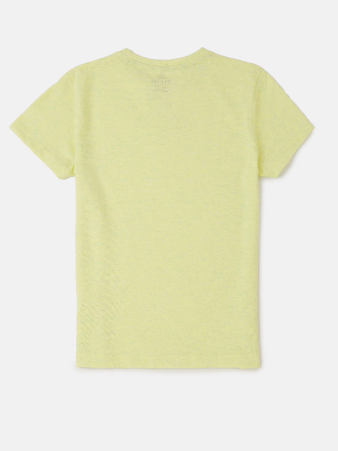 PIPIN Boys Printed T-shirt Neon Yellow Melange
