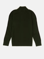 Kids - Boys Winter Sweatshirt Bright Olive Green - De Moza