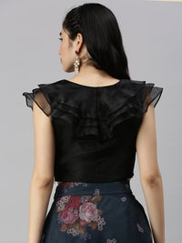 De Moza Womens Crop Top Black