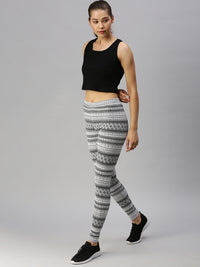 De Moza Ladies Printed Leggings Black