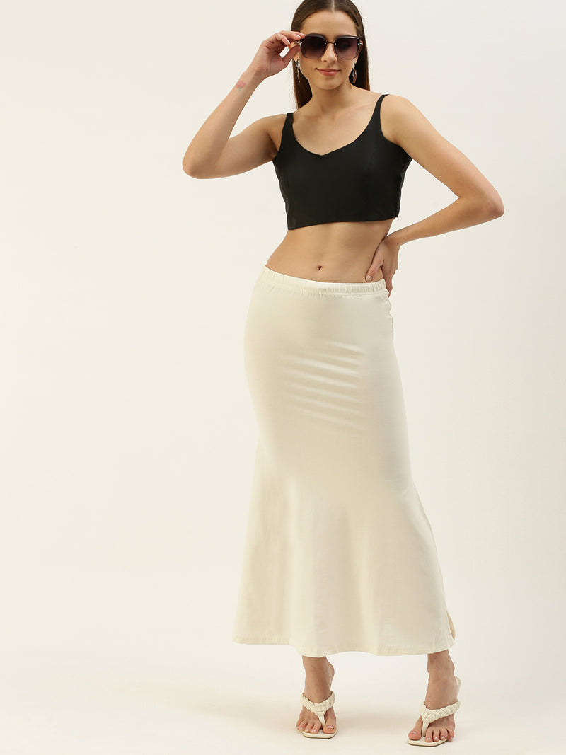 De Moza Women’s Saree Shapewear Off White