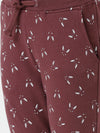 Kids - Girls Printed Jogger Rum Rasin