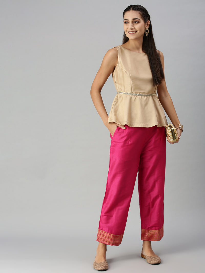 De Moza Women’s Palazzo Fuchsia