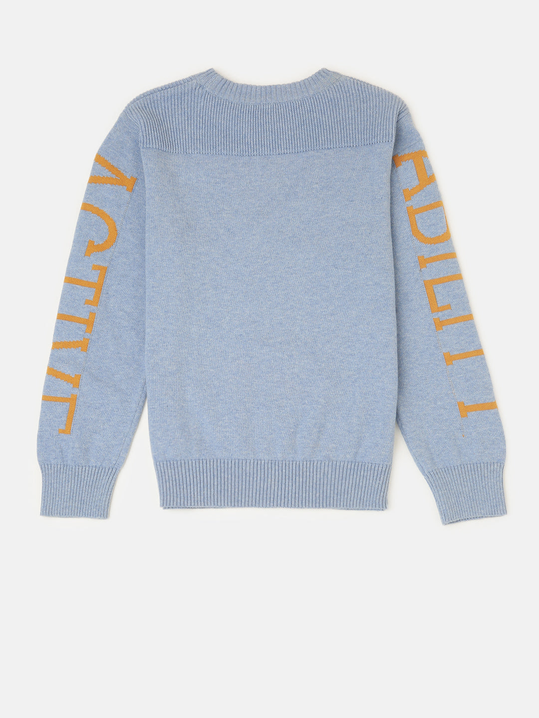 Kids - Boys Winter Sweatshirt Bright Blue Melange - De Moza