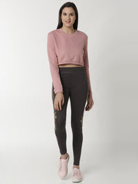 De Moza -  Ladies Printed Ankle Length Leggings Dark Grey - De Moza (4332601737279)
